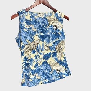 Y2K Vintage top by Coin medium cheetah and porcupine print bodycon sleeveless